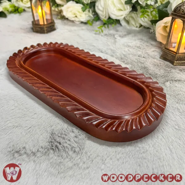 Solid Mahogany Wood Decorative Small Tray