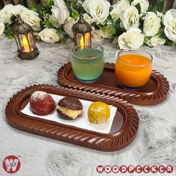 Solid Mahogany Wood Decorative Small Tray - Image 10