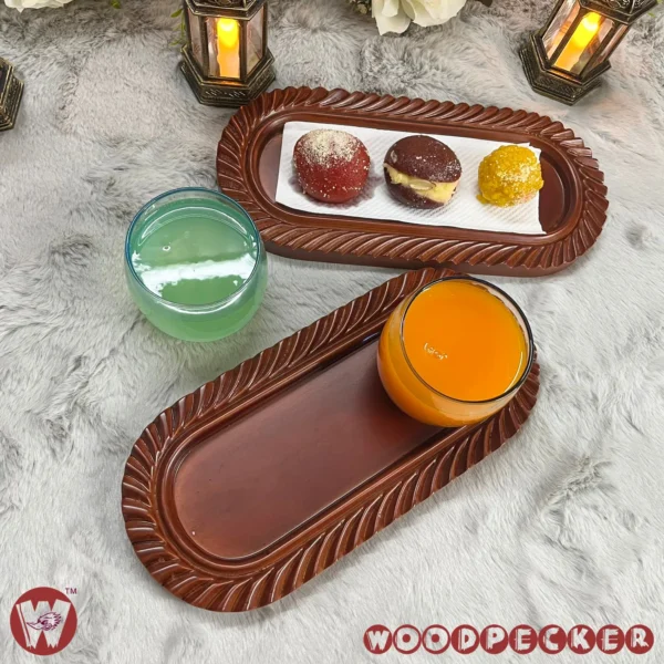 Solid Mahogany Wood Decorative Small Tray - Image 12