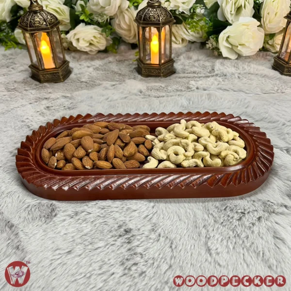 Solid Mahogany Wood Decorative Small Tray - Image 15