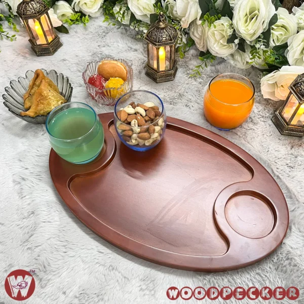 Solid Mahogany Wooden Designer Serving Tray