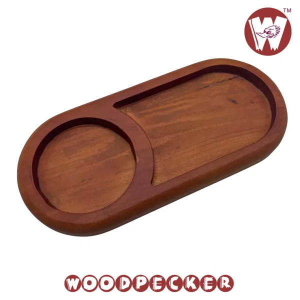 Solid Mahogany Wooden Serving tray with 2 slots for one guest - Image 7