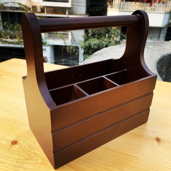 Wooden Dining Basket for sauces & cutlery