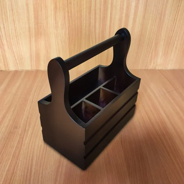 Wooden Dining Basket for sauces & cutlery - Image 5