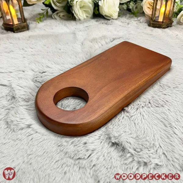 Solid Mahogany Wood Semi oval Chopping Board or serving tray – 3 Sizes - Image 6