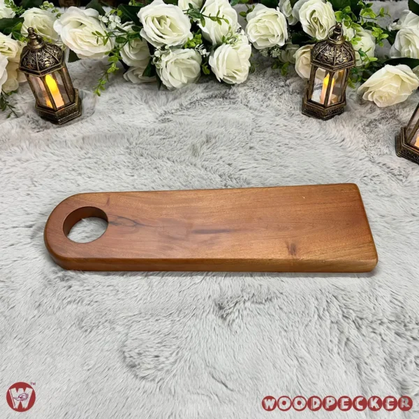 Solid Mahogany Wood Semi oval Chopping Board or serving tray – 3 Sizes - Image 7