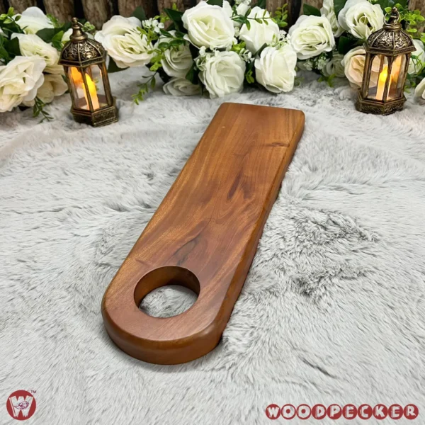 Solid Mahogany Wood Semi oval Chopping Board or serving tray – 3 Sizes - Image 8