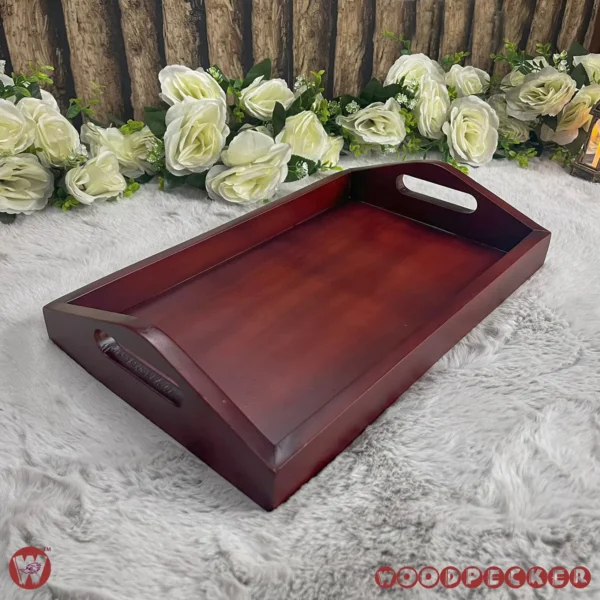 Solid Mahogany Wood guest  serving tray - Image 3