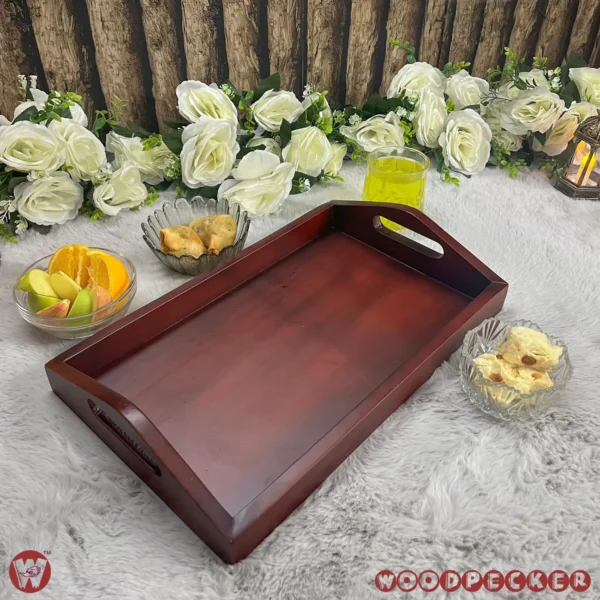 Solid Mahogany Wood guest  serving tray - Image 4