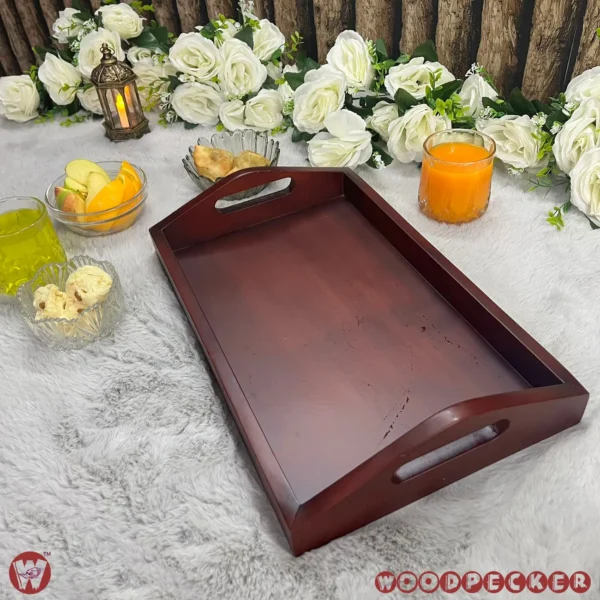 Solid Mahogany Wood guest  serving tray - Image 6