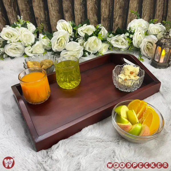 Solid Mahogany Wood guest  serving tray