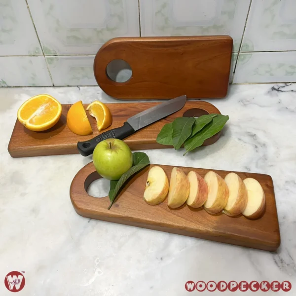 Solid Mahogany Wood Semi oval Chopping Board or serving tray – 3 Sizes - Image 10