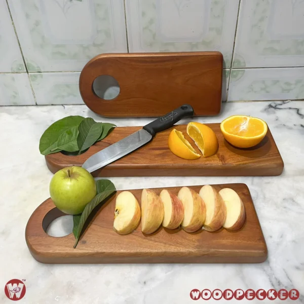 Solid Mahogany Wood Semi oval Chopping Board or serving tray – 3 Sizes - Image 12