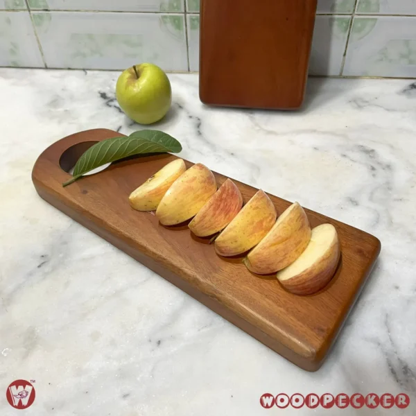 Solid Mahogany Wood Semi oval Chopping Board or serving tray – 3 Sizes - Image 13