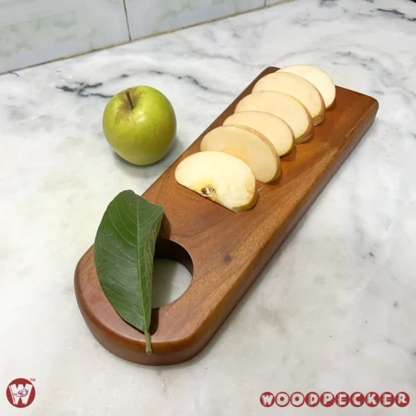 Solid Mahogany Wood Semi oval Chopping Board or serving tray – 3 Sizes - Image 16