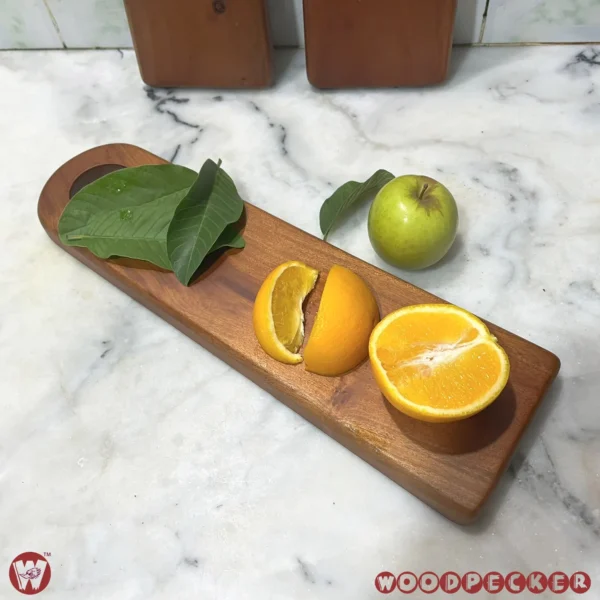 Solid Mahogany Wood Semi oval Chopping Board or serving tray – 3 Sizes - Image 18