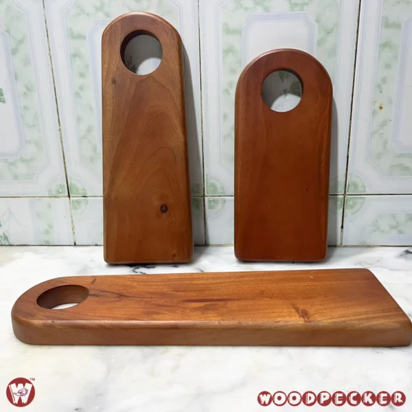 Solid Mahogany Wood Semi oval Chopping Board or serving tray – 3 Sizes - Image 19