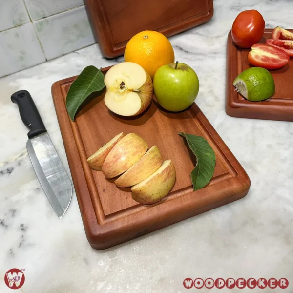 Solid Mahogany Wood Rectangular Chopping Board or serving tray – 3 Sizes - Image 2