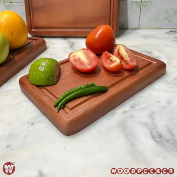 Solid Mahogany Wood Rectangular Chopping Board or serving tray – 3 Sizes - Image 3