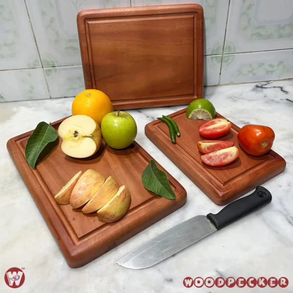 Solid Mahogany Wood Rectangular Chopping Board or serving tray – 3 Sizes - Image 5