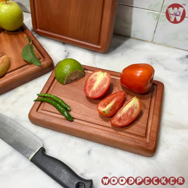 Solid Mahogany Wood Rectangular Chopping Board or serving tray – 3 Sizes - Image 6