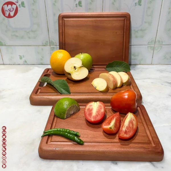 Solid Mahogany Wood Rectangular Chopping Board or serving tray – 3 Sizes - Image 7