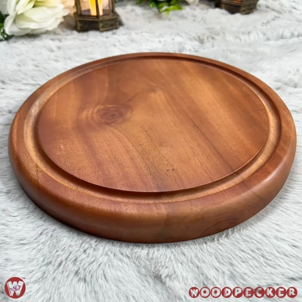 Solid Mahogany Wood Round Chopping Board or serving tray – 3 Sizes - Image 21