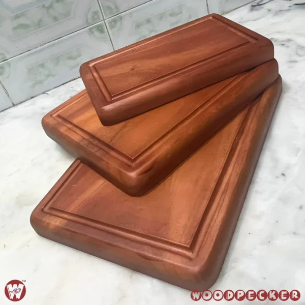 Solid Mahogany Wood Rectangular Chopping Board or serving tray – 3 Sizes - Image 15