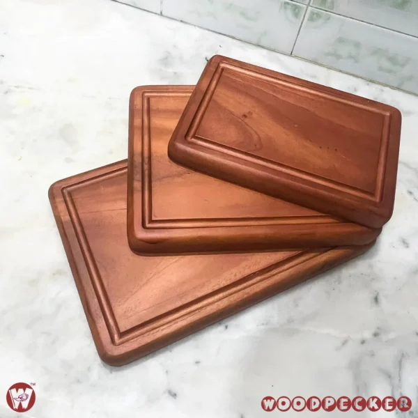 Solid Mahogany Wood Rectangular Chopping Board or serving tray – 3 Sizes - Image 16