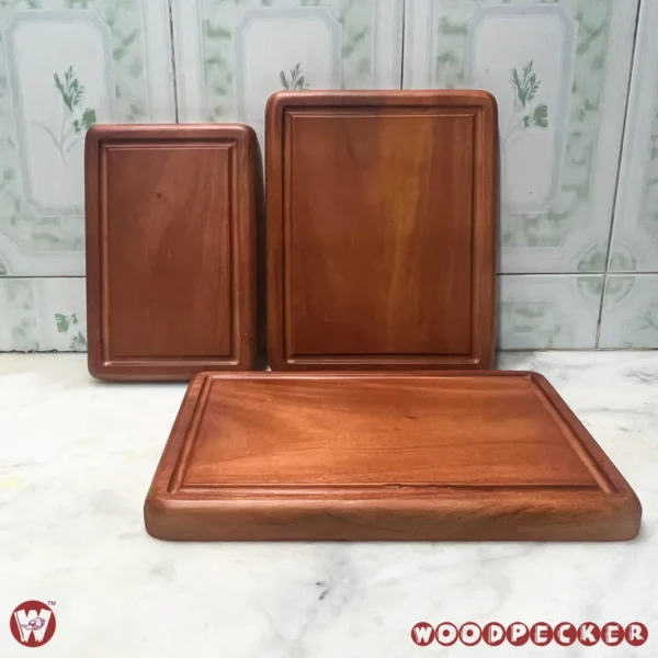 Solid Mahogany Wood Rectangular Chopping Board or serving tray – 3 Sizes - Image 21